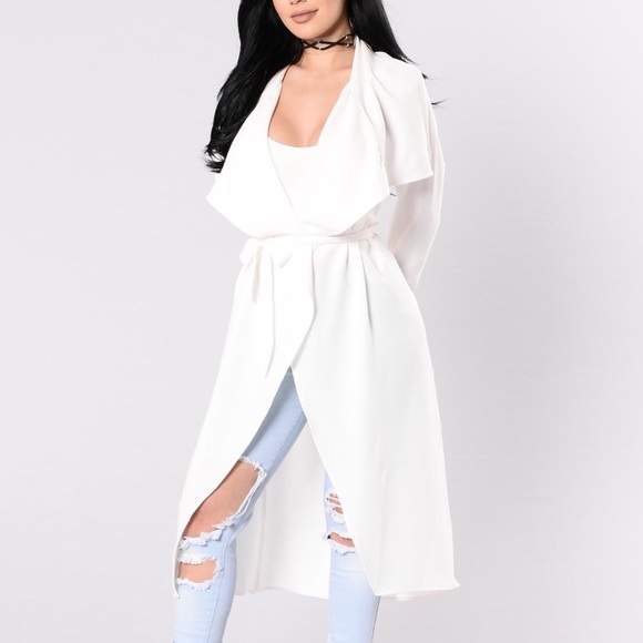 NWT - Stylish Business Casual Coat w/ tie - Picture 1 of 4